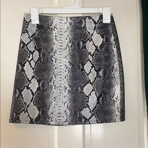 Snake Skin Mini Skirt